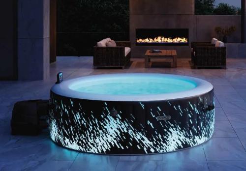 Бассейн СПА "DELUXE ROUND BUBBLE"4 персоны (196х71см)1шт/упак 28494										 - фото 1