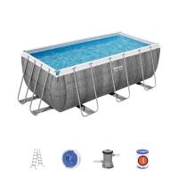 Каркасный бассейн Power Steel 412х201х122см, 8124л, фил.-насос 2006л/ч, лестница, попл.-дозатор, 1шт/уп 56722