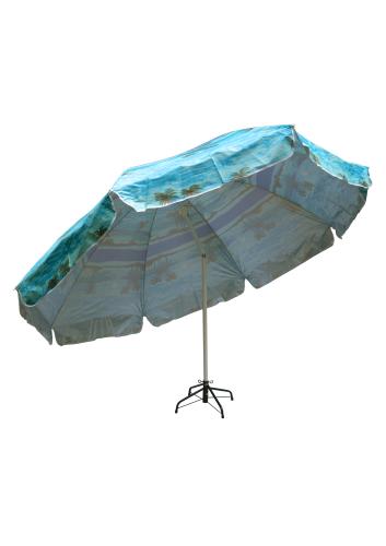 Зонт пляжный фольгированный с наклоном (4 расцветок) 240 см 12 шт/упак М44460 - фото 4